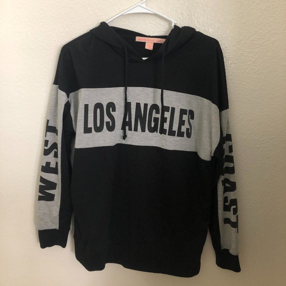 Rebellious One Black and Grey Hoodie